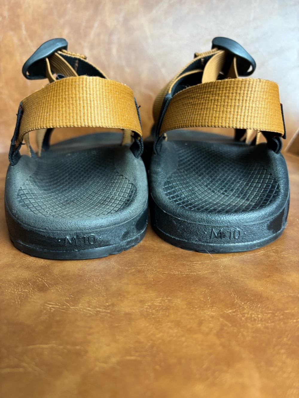 Chaco Z1 Classic Sporty Strappy Sandals Rust Brown Black Hiking Rafting M10 - Picture 6 of 8